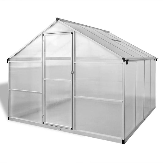 vidaXL Reinforced Aluminium Greenhouse with Base Frame 6,05 m²