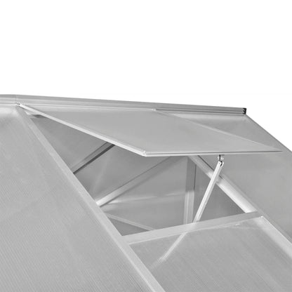 vidaXL Reinforced Aluminium Greenhouse with Base Frame 6.05 m²