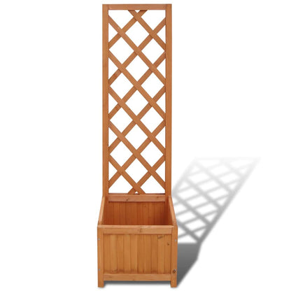 vidaXL Planter with Trellis 40x30x135 cm Solid Wood Fir