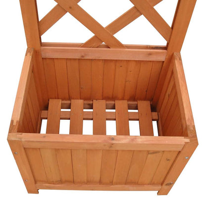 vidaXL Planter with Trellis 40x30x135 cm Solid Wood Fir