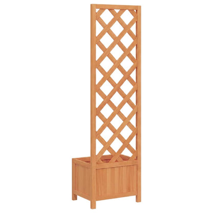 vidaXL Planter with Trellis 40x30x135 cm Solid Wood Fir