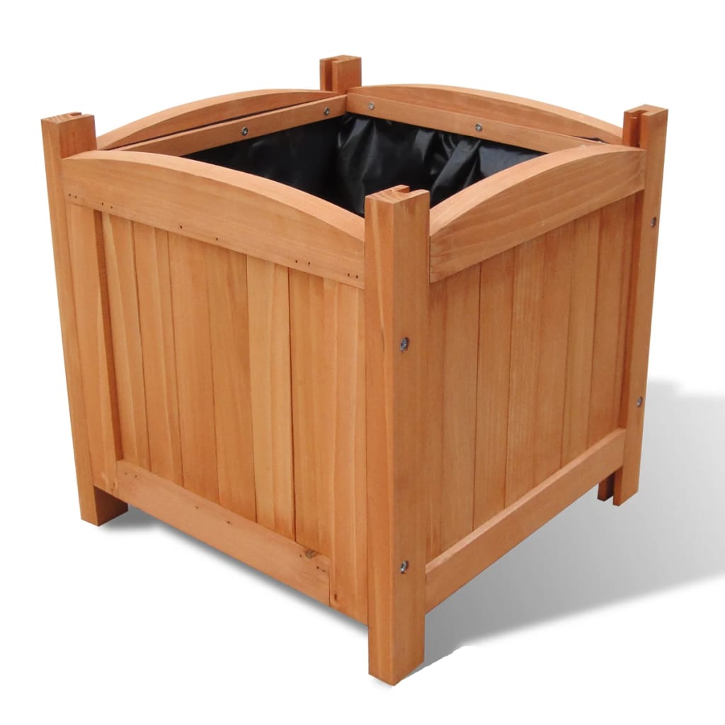 vidaXL Wooden Raised Bed 30 x 30 x 30 cm Set of 2