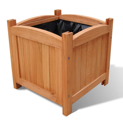 vidaXL Wooden Raised Bed 30 x 30 x 30 cm Set of 2