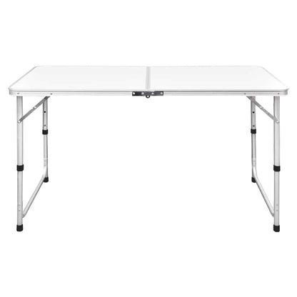 vidaXL Foldable Camping Table Height Adjustable Aluminium 120 x 60 cm