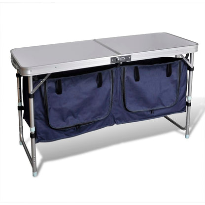 vidaXL Foldable Camping Cupboard with Aluminium Frame