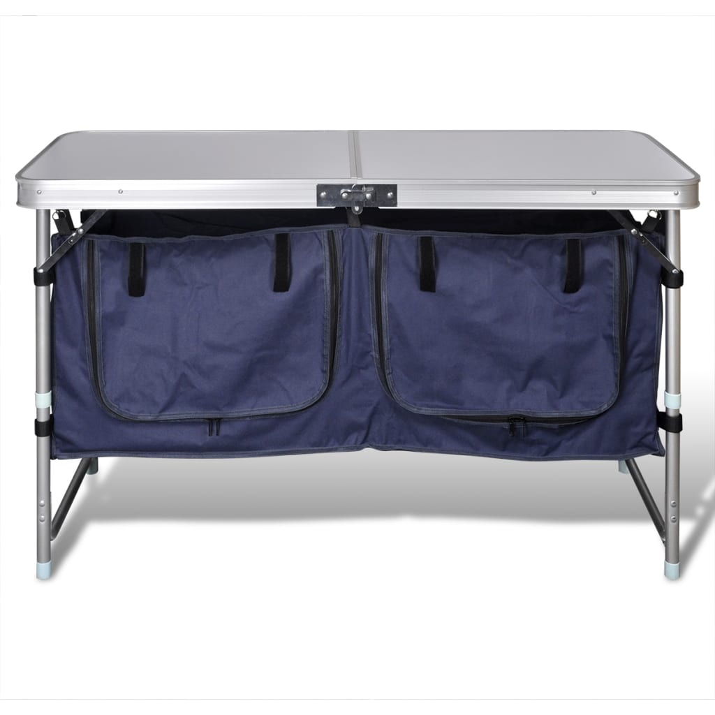 vidaXL Foldable Camping Cupboard with Aluminium Frame
