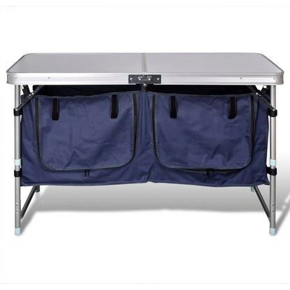 vidaXL Foldable Camping Cupboard with Aluminium Frame