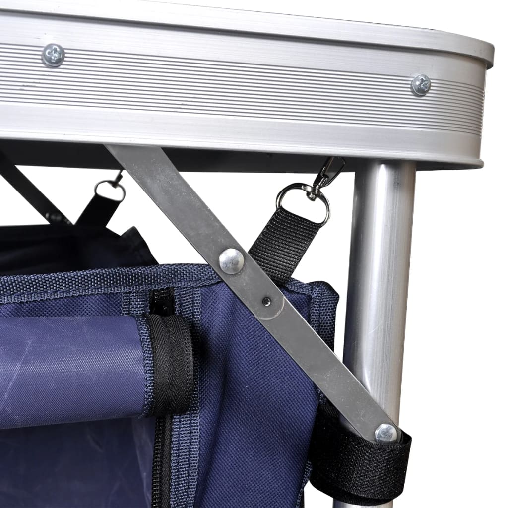 vidaXL Foldable Camping Cupboard with Aluminium Frame