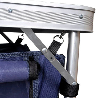 vidaXL Foldable Camping Cupboard with Aluminium Frame