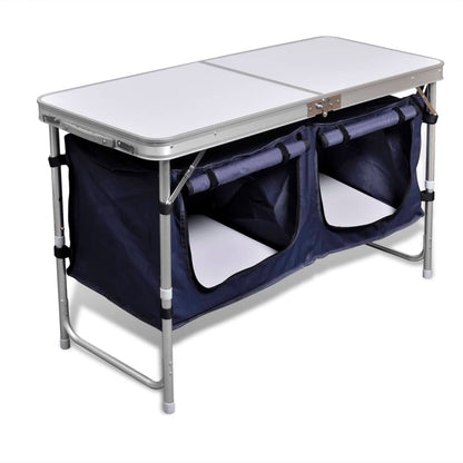 vidaXL Foldable Camping Cupboard with Aluminium Frame