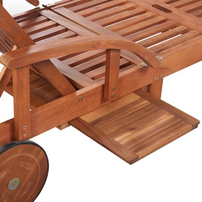 vidaXL Sun Lounger Solid Acacia Wood