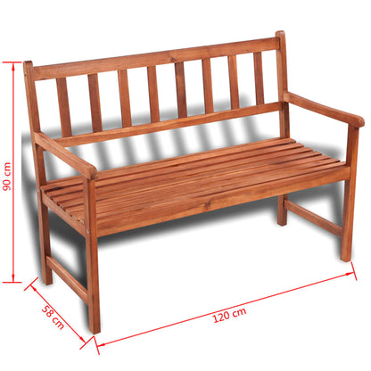 vidaXL Garden Bench | Light Brown | Acacia hardwood | Medium | Durable