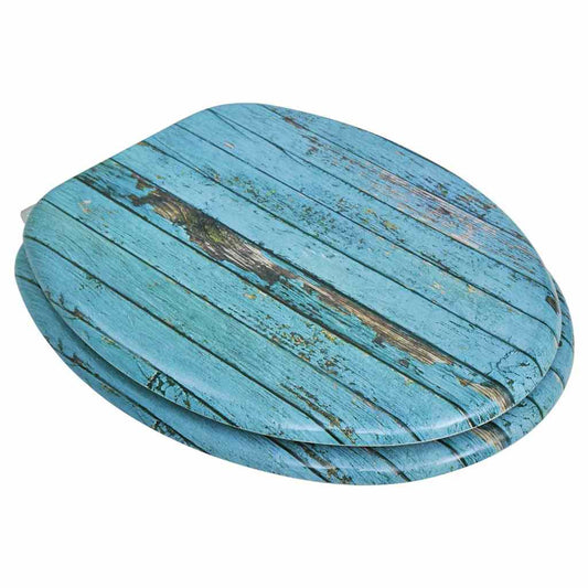 vidaXL Toilet Seat with MDF Lid Old Wood Design