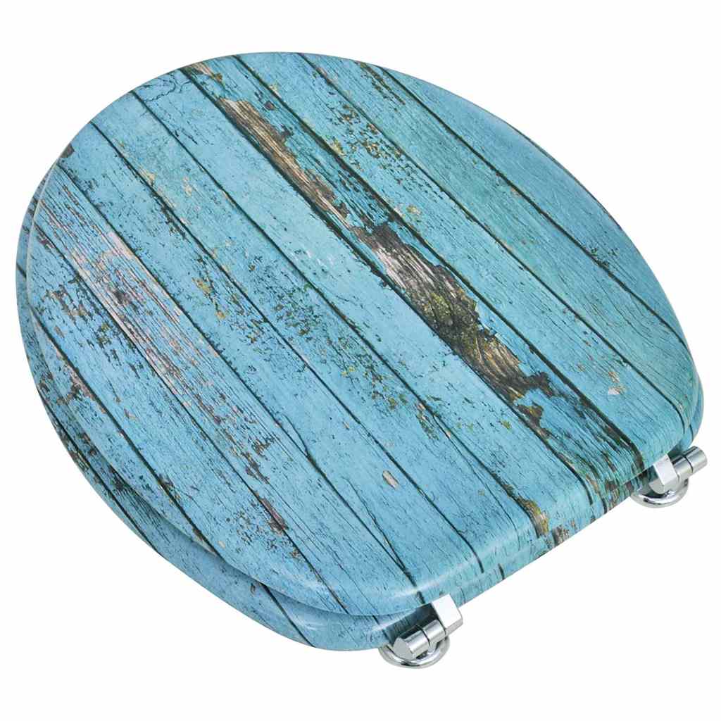 vidaXL Toilet Seat with MDF Lid Old Wood Design