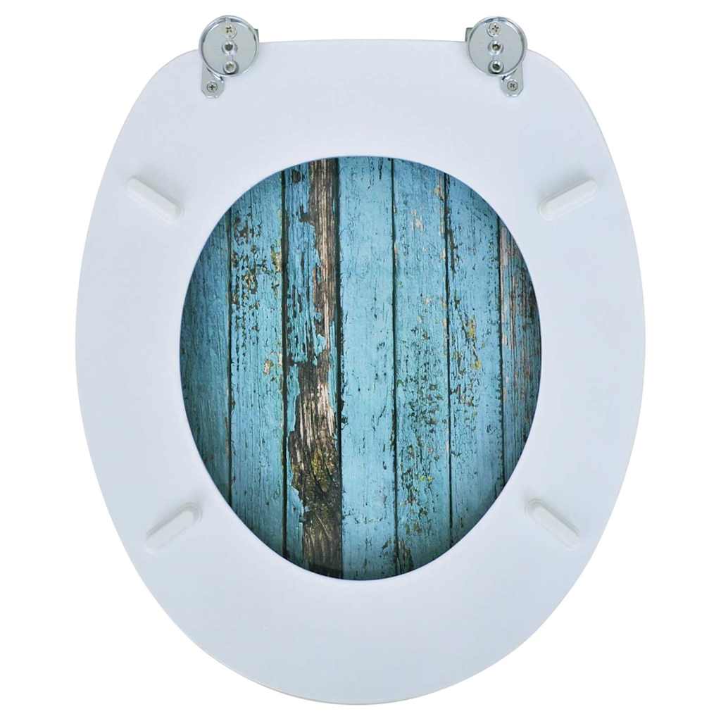 vidaXL Toilet Seat with MDF Lid Old Wood Design