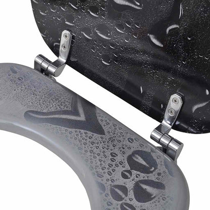 vidaXL Toilet Seat with MDF Lid Water Drop Design