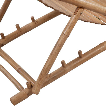 vidaXL Sun Lounger | Natural Bamboo | Bamboo | Full size | Foldable