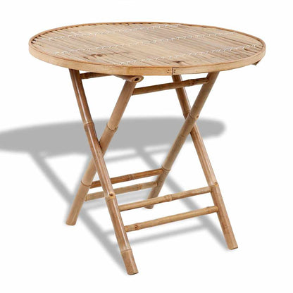 vidaXL 5 Piece Folding Outdoor Dining Set Bamboo