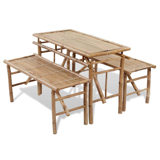 vidaXL Patio Furniture | Natural Bamboo | Bamboo | Small | Foldable