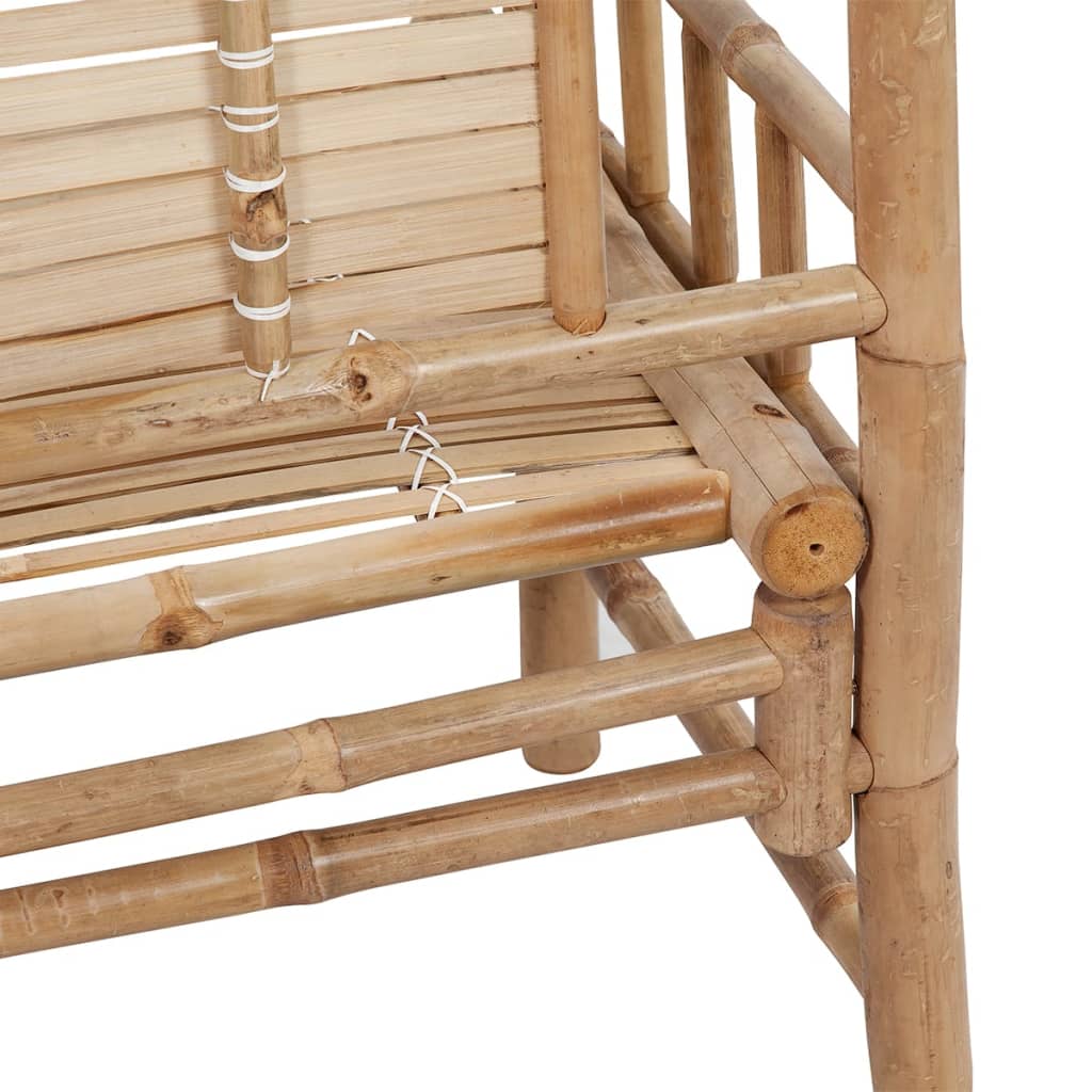 vidaXL Garden Bench | Natural Bamboo | 120 cm wide | Sturdy | Garden Bench