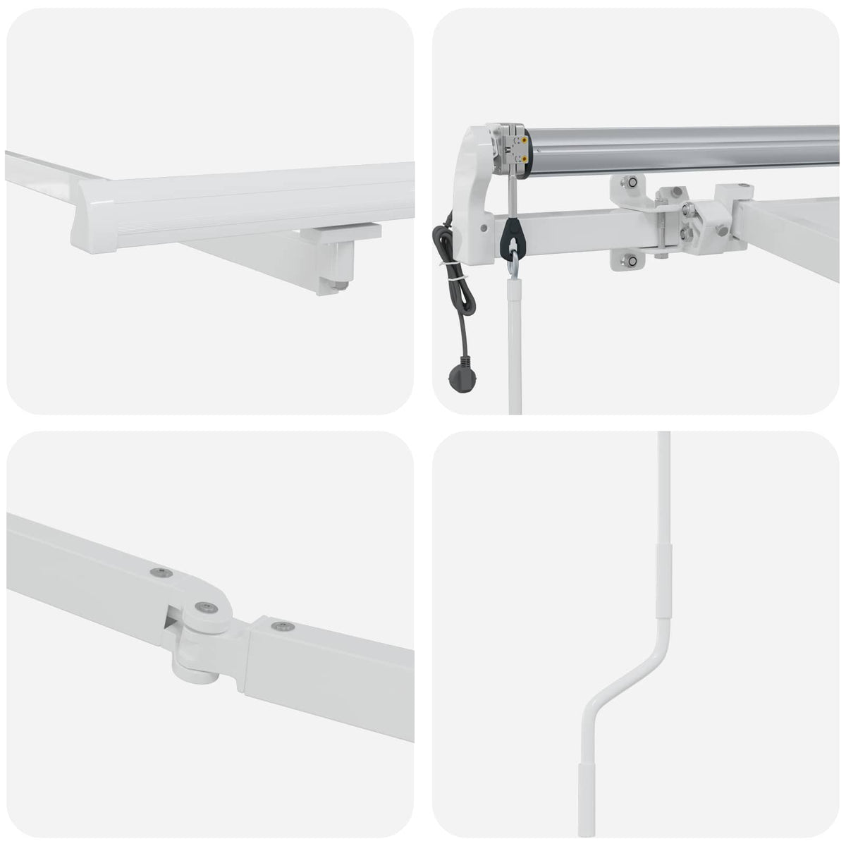 vidaXL Awning Frame 4x3 m Automatic Roll-back Aluminium
