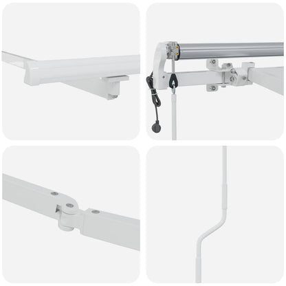 vidaXL Awning Frame 4x3 m Automatic Roll-back Aluminium