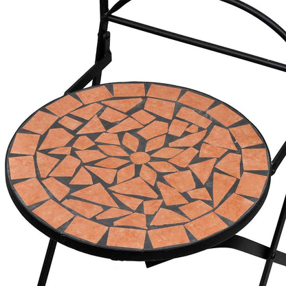 vidaXL Garden Chair | Set of 2 | Terracotta | Powder-coated iron, Ceramic