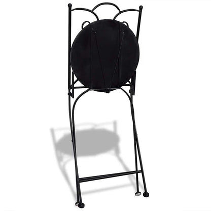 vidaXL Garden Chair | Set of 2 | Terracotta | Powder-coated iron, Ceramic