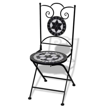 vidaXL Garden Chair | Set of 2 | Black and White