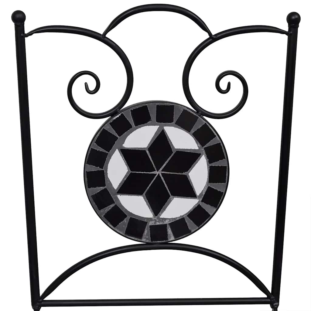 vidaXL Garden Chair | Set of 2 | Black and White