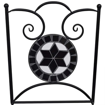 vidaXL Garden Chair | Set of 2 | Black and White