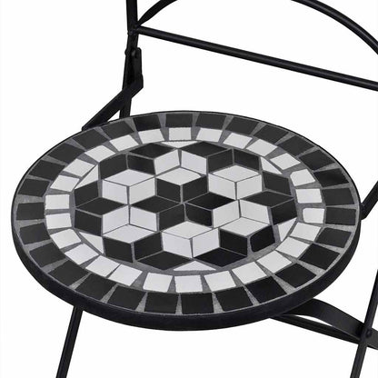 vidaXL Garden Chair | Set of 2 | Black and White