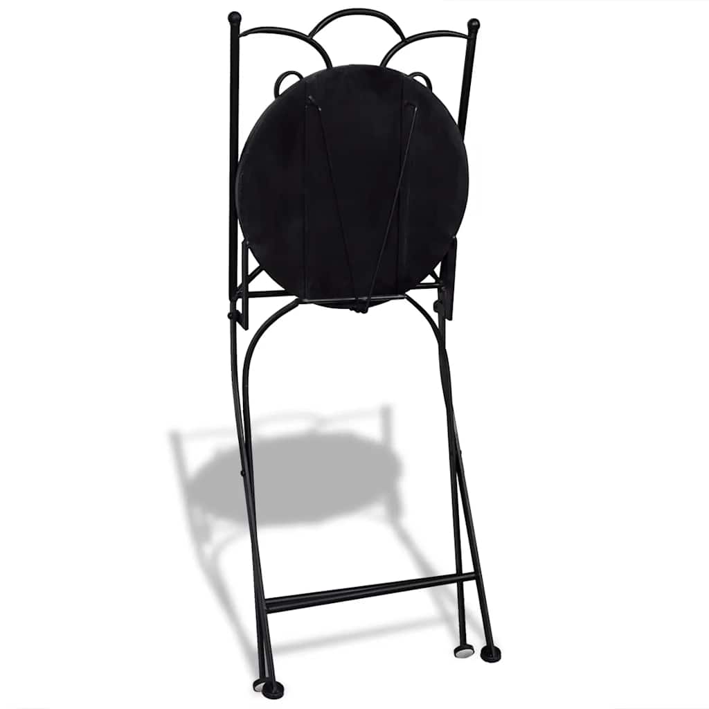 vidaXL Garden Chair | Set of 2 | Black and White