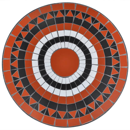 vidaXL Bistro Table Terracotta and White 60 cm Mosaic
