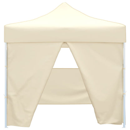 vidaXL Foldable Tent 3x3 m with 4 Walls Cream