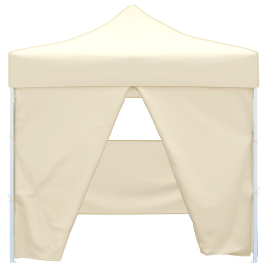 vidaXL Foldable Tent 3x3 m with 4 Walls Cream