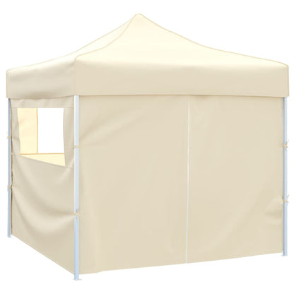 vidaXL Foldable Tent 3x3 m with 4 Walls Cream