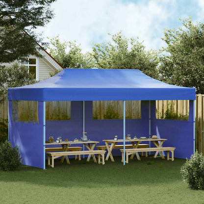 vidaXL Gazebo | Blue | Polyester, Steel | 3 x 6 m | Collapsible | Gazebo