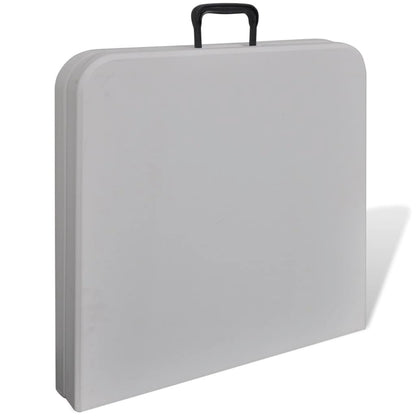vidaXL Foldable Garden Table 122 cm HDPE White