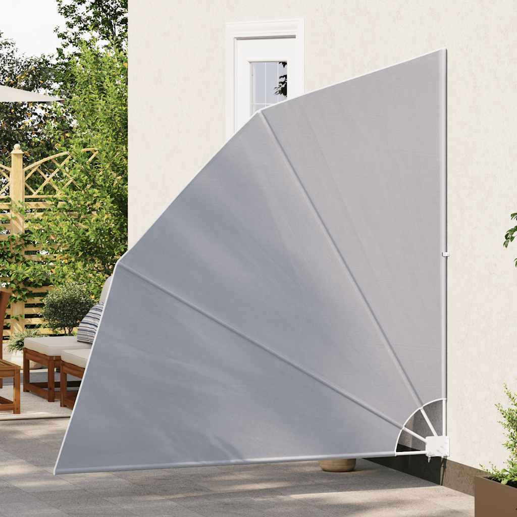 vidaXL Collapsible Balcony Side Awning Grey 210x210 cm