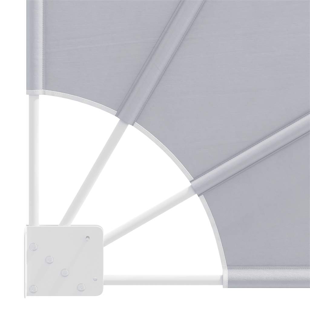 vidaXL Collapsible Balcony Side Awning Grey 210x210 cm