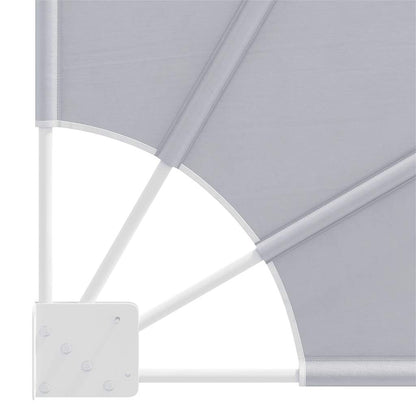 vidaXL Collapsible Balcony Side Awning Grey 210x210 cm