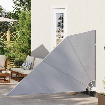 vidaXL Collapsible Balcony Side Awning Grey 160x240 cm