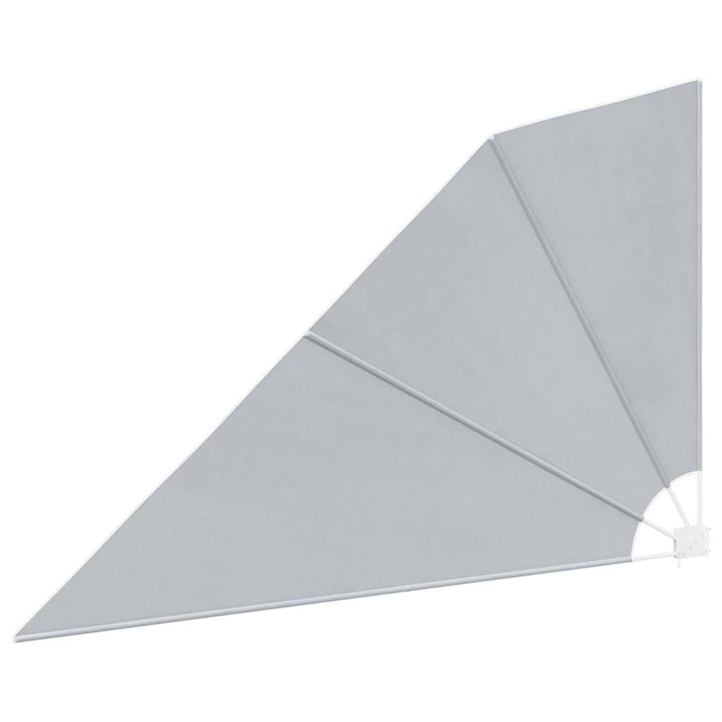 vidaXL Collapsible Balcony Side Awning Grey 160x240 cm