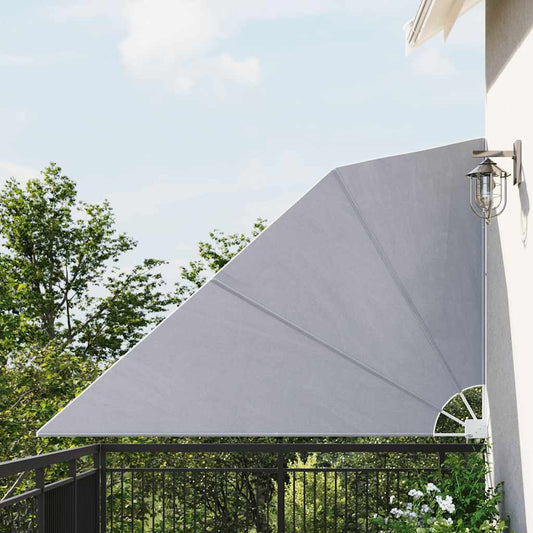 vidaXL Collapsible Balcony Side Awning Grey 160x240 cm