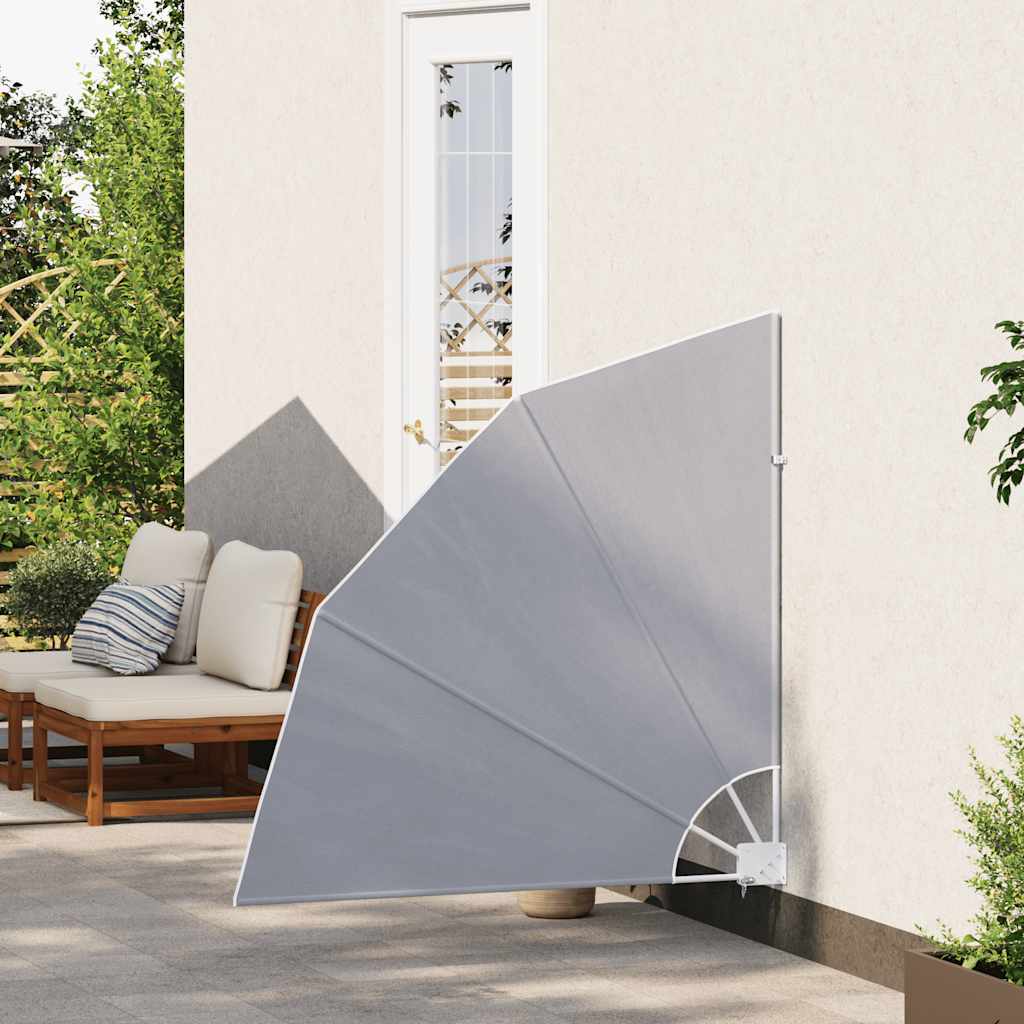 41575 vidaXL Collapsible Balcony Side Awning Grey 140x140 cm