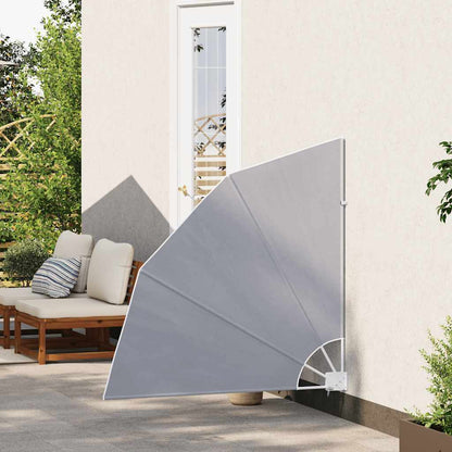 41575 vidaXL Collapsible Balcony Side Awning Grey 140x140 cm
