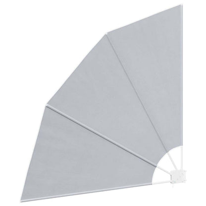 vidaXL Collapsible Balcony Side Awning Grey 140x140 cm