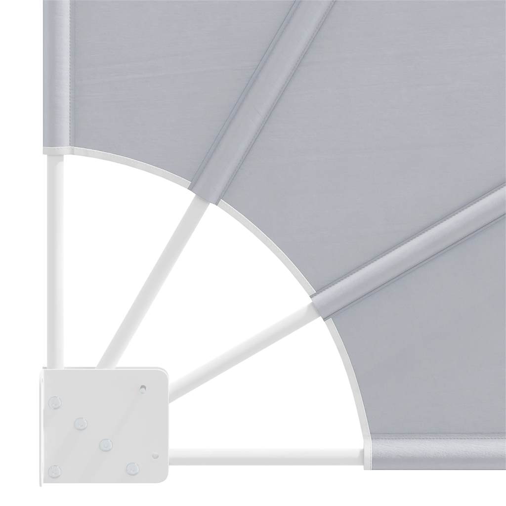 vidaXL Collapsible Balcony Side Awning Grey 140x140 cm