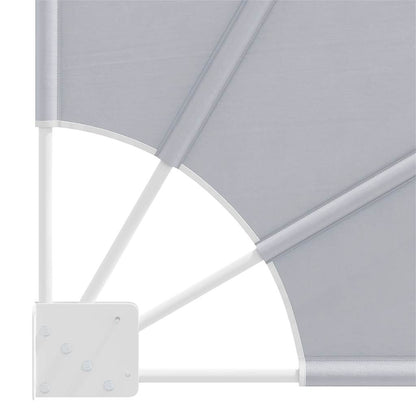 vidaXL Collapsible Balcony Side Awning Grey 140x140 cm